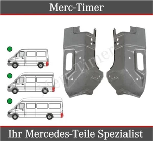 Par de guardabarros de esquina trasero inferior chapa de reparación L+R Mercedes Sprinter 1995-2006 - Imagen 1 de 6
