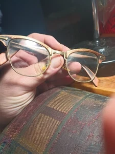 VTG Art craft 44/20 Shuron Optical 1/10 12K Gold Filled 5 3/4 Cat Eye Eyeglasses - Picture 1 of 9