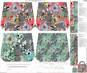 STENZO Tasche Panel Street Art Graffiti bunt - 100% Baumwolle SELBERNÄHEN DIY - Bild 1 von 3