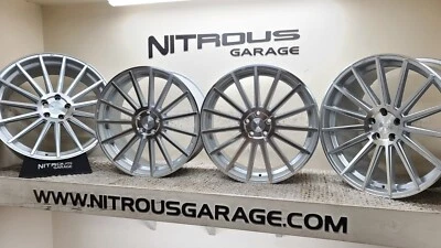 22 银色 STAGGERED CONCAVE RF15 MESH WHEELS LEXUS GS & LS 2007-2025 & F 运动 — 第 1/4 张图片