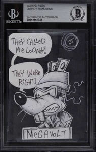 Megavolt Elmo Sputterspark Darkwing Duck Original Art Sketch Card 1/1 BAS - Bild 1 von 2