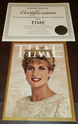 Princess Diana Time Mag Limited Collector's Commemorative Issue w/Certificate  - Image 1 of 4