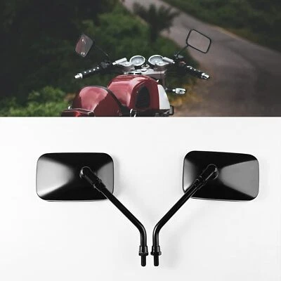 Espejos retrovisores laterales rectangulares negros para motocicleta Yamaha Virago XV 250 535 750 1100 Foto 1 de 4