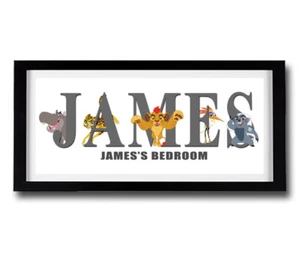 THE LION GUARD Personalised Framed Name Print - Disney Lion King Name Print - Picture 1 of 1