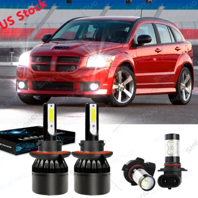 Para Dodge Caliber 2007 2008 2009 6000K Combo 4 piezas faros LED + bombillas antiniebla Foto 1 de 4