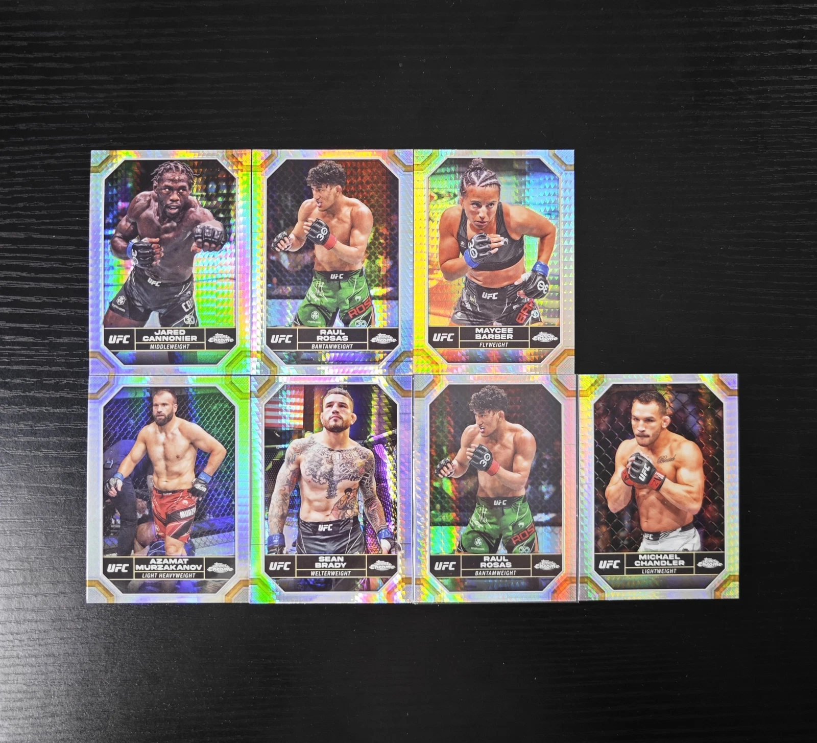 2024 Topps Chrome UFC Lot*7 Prism Raul Rosas Sean Brady Maycee Barber MDJ1Y