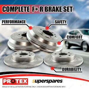 Protex Front + Rear Brake Rotors Drums for Porsche 924 2.0L 80-82