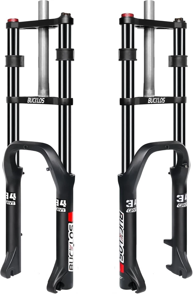 BUCKLOS 20*4.0 pulgadas neumático grueso nieve montaña bicicleta aceite suspensión horquilla 180 mm viaje Foto 1 de 4