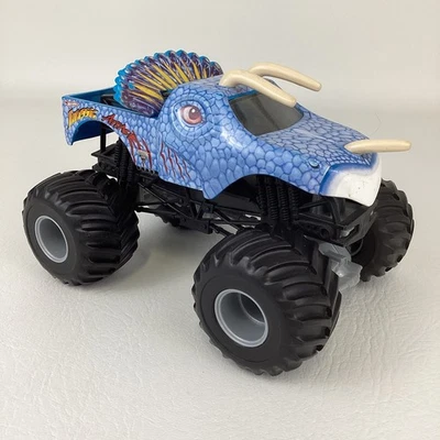 Hot Wheels Monster Jam Jurassic Attack Blue Dinosaur Diecast Truck 1:24 Scale - Image 1 of 4
