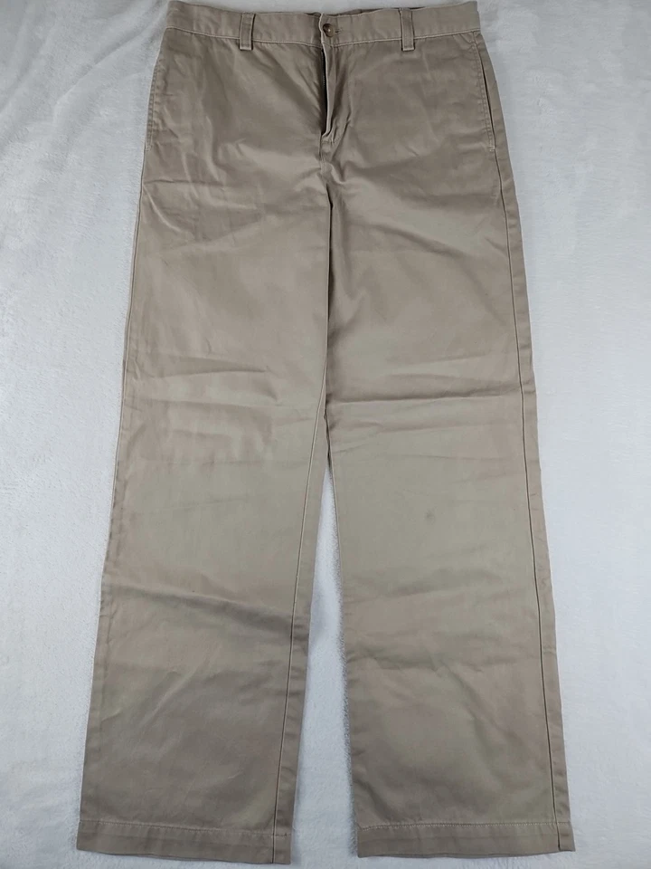 Vineyard Vines talla 18 (30" W) cintura ajustada juvenil caqui algodón chino uniforme club pantalón Foto 1 de 4