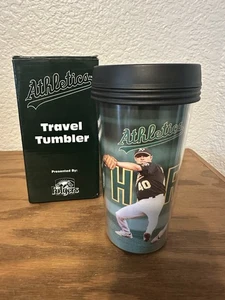 Rich Harden Oakland Travel Mug SGA New A's Athletics World Series Green Tumbler - Picture 1 of 4