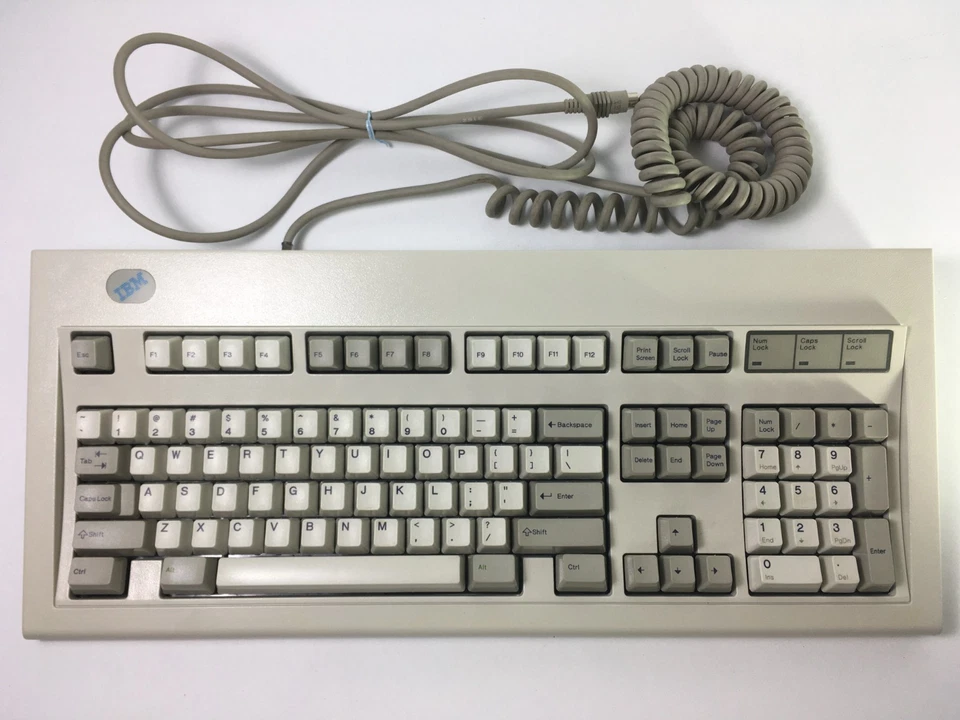 Teclado IBM Modelo M 1391401 (1993) con cable largo | Resorte abrochado, Clicky PS/2 Foto 1 de 4