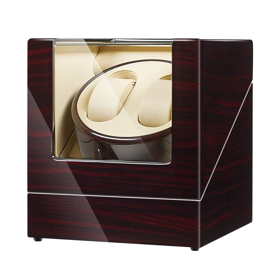 JQUEEN Double Watch Winder With Quiet Japanese Mabuchi Motor 2day Ship