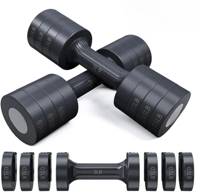 Mancuernas ajustables 4 en 1 de 2–5 lb, pesas para entrenamiento en casa, Nuevo - Image 1 of 4