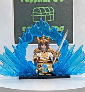 CUSTOM IMPORT Brick Man LEGO ANCIENT WARRIOR #4 Deluxe MiniFig w/Portal Display - Picture 1 of 20