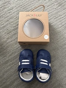 Jack & Lily Navy Blue Toddler Shoes - Size 24–30 Months with Box - Soft Sole - Picture 1 of 5