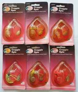 New In Package Vintage Bass Pro Shops 1/8oz. Crappie Spin Spinner Baits Set Of 6 - Picture 1 of 14