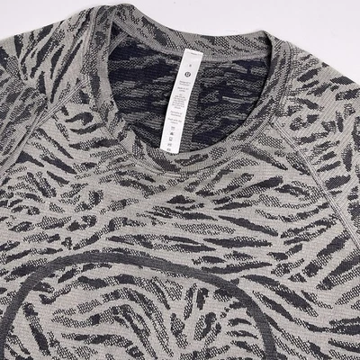 Lululemon Mujer 8 Gris Gris Negro Swiftly Tech 2.0 Manga Corta Primal Clash Foto 1 de 4