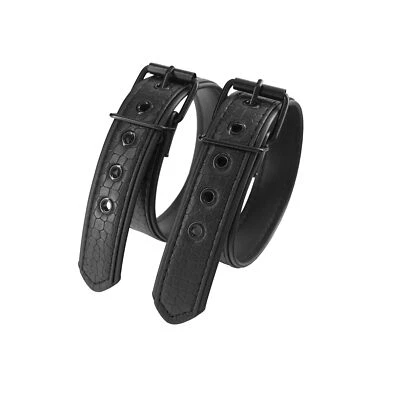 Brazalete Arnés de Cuero para Hombre Brazalete Ajustable Arnés Cinturón 2 piezas Negro Foto 1 de 4