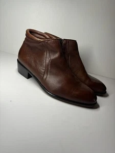 Daniele Ferradini Men’s 10.5 W (wide) Brown Italian Ankle Boots - Picture 1 of 18