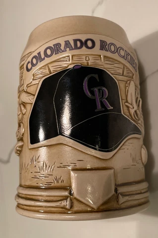 Colorado Rockies Mug Stein Coffee Cup 3D Relief  MLB Beer Drinking  Glass Mug Cover