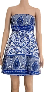 Vestido para mujer Shein azul floral con cinturón tubo talla S (4) - Imagen 1 de 11