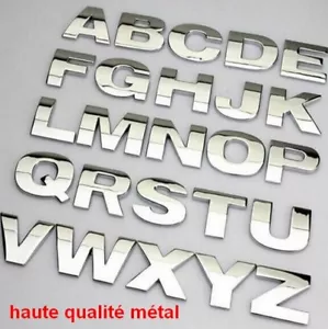 Lettera Cifra 3D Metallo Alta Qualità Adesivo Auto Cromata Macchina - Zdjęcie 1 z 2
