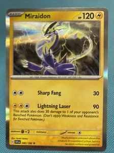 Miraidon 080/198 Holo Rare Pokemon Scarlet & Violet Near Mint Pack Fresh NM - Picture 1 of 2