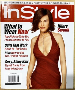 HILARY SWANK - InSTYLE Mag Aug 2001 - BRAND NEW - No Label - LEAH RIMINI - Picture 1 of 1