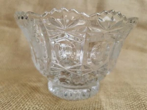 Cristal Limpio 24% Cristal Plomo 4" Flores Esmeriladas Cuenco de Cristal Hecho en Alemania - Imagen 1 de 8