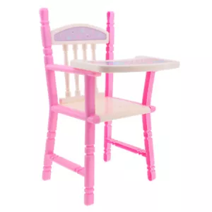 Doll Feeding HIGHCHAIR Reborn Baby Role Play Toy Christmas Gift for Kids Pink - Picture 1 of 8