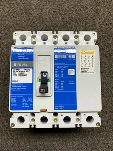 CUTLER-HAMMER FD4225L 4P 225A 600V SERIES C TESTED - Picture 1 of 6
