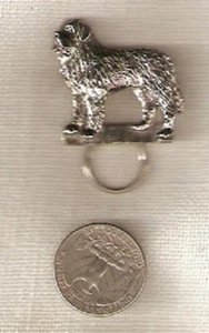 Saint St Bernard Nickel Silver Eye Glass Holder Scarf Brooch Pin Jewelry LASTONE - Picture 1 of 3