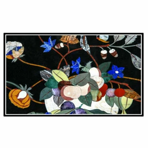 48" x 30" black marble inlay Center Table Top inlay Art For Home decor - Picture 1 of 1