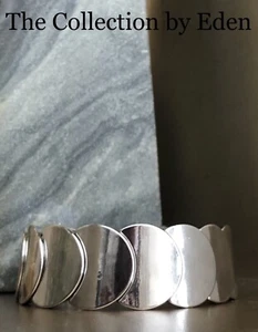 Alfani Bracelet- Silver Circle Disc Stretch Link - Picture 1 of 4