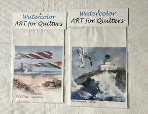 Watercolor Art For Quilters Tillamook Head & Beverly Beach Panel by J.Kirby - Picture 1 of 4