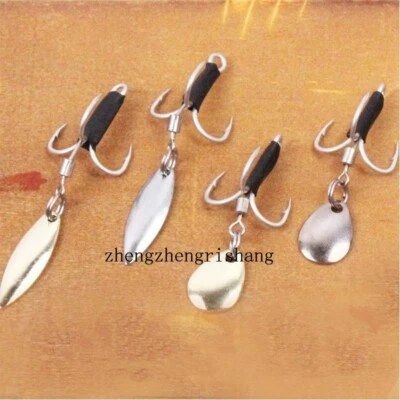 Черные поворотные тройные крючки с лезвием ивы сменные тройные крючки 10 шт. - Изображение 1 из 4