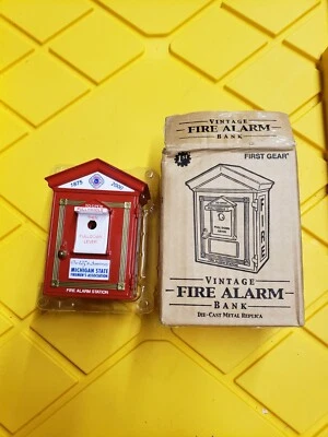 Винтажная пожарная сигнализация банка штата Мичиган 1999 First Gear новая в коробке  - Изображение 1 из 4