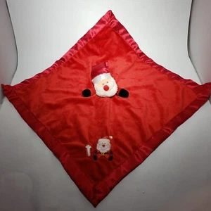 Blankets & Beyond Red Santa Claus Christmas Lovey Security Blanket 19" x 19" EUC - Picture 1 of 12