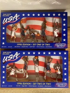 1996 KENNER START LINEUP USA OLYMPISCHE DREAMMANNSCHAFT BASKETBALL-SET 1 & 2 NRFP - Bild 1 von 12