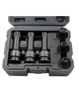 Us Pro Industrial 6 pz 1/2" Dr Impact Spline Prese basse e profonde 1379 - Foto 1 di 2