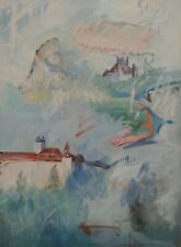 Clearance Sale to Collect Transfer Painting Signed Castle Convent Dated 1979