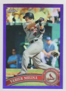 YADIER MOLINA Cardinals 2011 Topps Chrome PURPLE REFRACTOR #32 SP Parallel #/499 - Picture 1 of 2