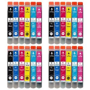 24 Ink Cartridges (Set) for Epson Expression Photo XP-750 XP-850 XP-950 XP-970