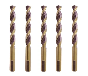 Broca HSS 29/64" Jobber Twist Flauta Parabólica Oro/Negro Metal Taladro-5 Piezas - Imagen 1 de 9
