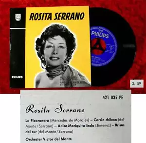 EP Rosita Serrano: La Picaronera + 3 (Philips 421 035 PE) D 1959 - Bild 1 von 1