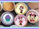 24 Personalised Minnie Mouse Edible Rice Paper Cup Cake Toppers