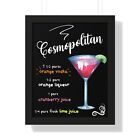 Assiette à cocktail cosmopolite affiche décorative plaque rétro bar cuisine