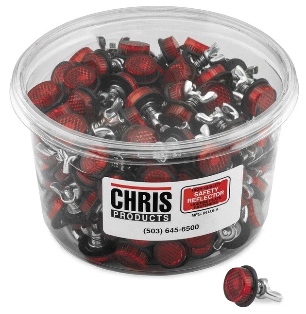 Chris Products License Plate Reflectors Red 150-Pack - Imagem 1 de 1