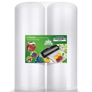 11x50 2 Pack Vacuum Sealer Bags Rolls with BPA Free and Heavy Duty,Commercial... - Picture 1 of 7